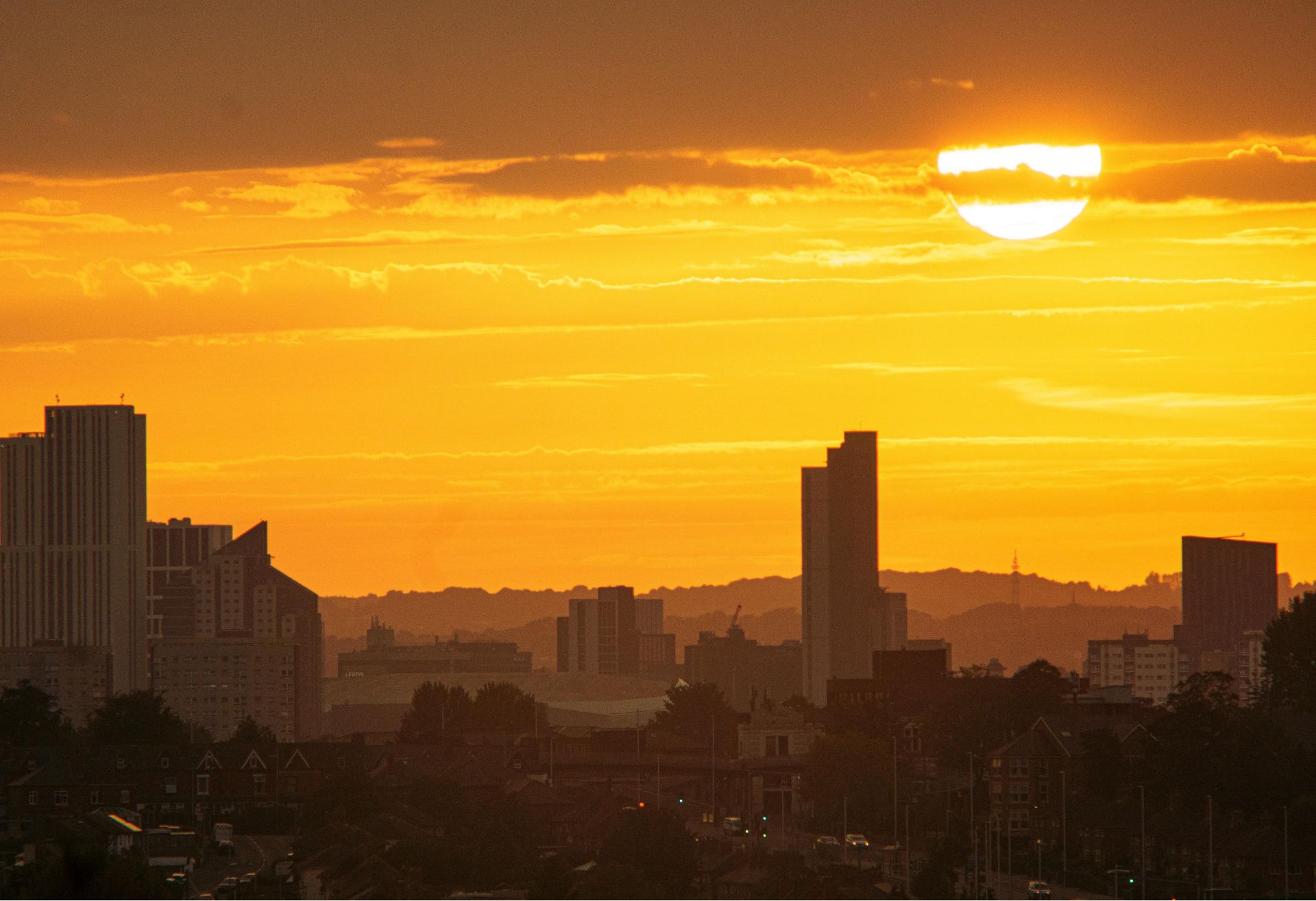 Sunset over Leeds