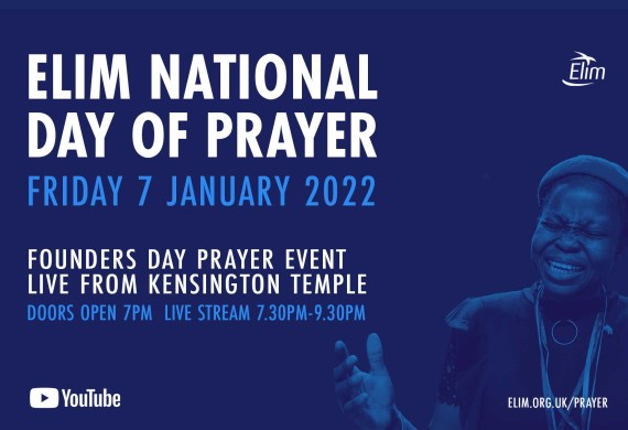 Join us for the Elim national day of prayer on 7 January